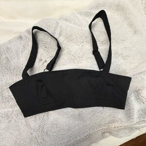 DANIELLE BERNSTEIN Black Zip Sports Bra